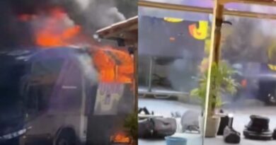 VÍDEO: Ônibus da banda Djavú pega fogo após show em Olhos-d’Água (MG); integrantes relatam “livramento”