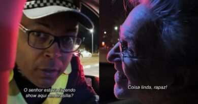 VÍDEO: Caetano Veloso recebe pedido inusitado ao ser parado em blitz