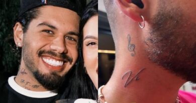 Fãs notam mudança em tatuagem de Zé Felipe feita em homenagem a Virginia Fonseca