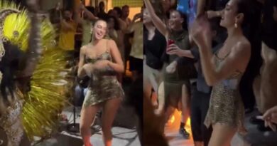 Após shown com Caetano e Brown, Dua Lipa curte roda de samba em São Paulo com Marquezine e Shawn Mendes