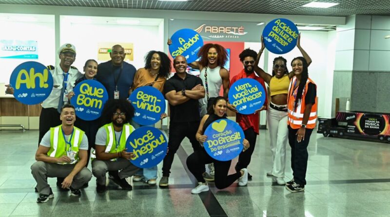 Receptivo no Aeroporto de Salvador celebra o samba e dá boas-vindas aos turistas para o Carnaval 2026 a partir desta quarta (11)