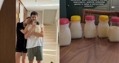 Após nascimento da filha, Camila Queiroz reforça importância de doação de leite materno