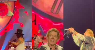Axl Rose ou Wando? Vocalista do Guns N’ Roses ganha calcinha personalizada em show no Brasil