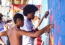 Prefeitura promove oficina de grafite para crianças e adolescentes no canteiro central da Bonocô