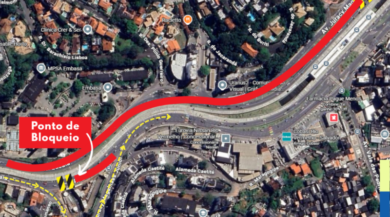 Avanço de obra na Av. Juracy Magalhães Jr. leva a ajustes temporários no transporte público e interdição no trânsito