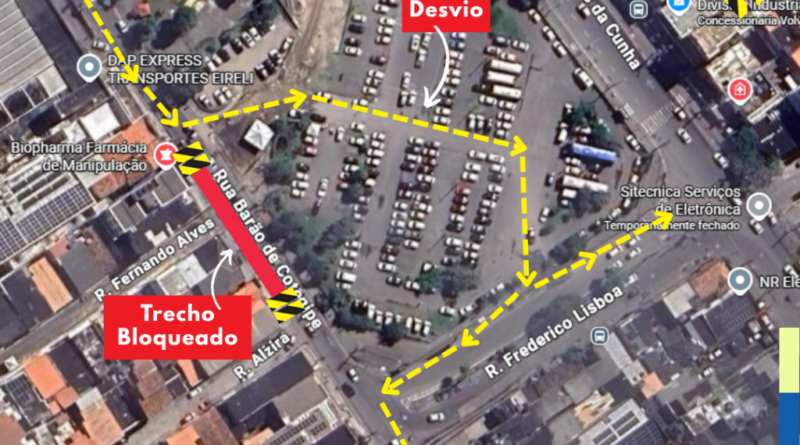 Trecho da Rua Barão de Cotegipe será interditado temporariamente para obra de drenagem