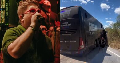 Cantor sofre acidente de ônibus a caminho de show na Paraíba