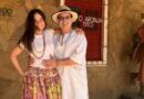 Alessandra Negrini visita terreiro de candomblé durante estadia em Salvador