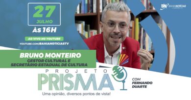 Bruno Monteiro é o entrevistado do Projeto Prisma nesta segunda-feira