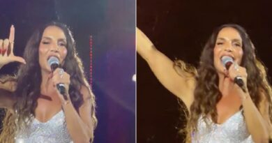 VÍDEO: Ivete endossa coro pró-Lula em turnê e “faz o L” 